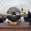 Памятник шахтерам, символизирующий планету Земля, открыли в кузбасском Полысаево